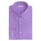 Men's Izod Solid Twill Regular-fit Button-down Collar Dress Shirt, Size: 16-34/35, Lt Purple