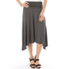 Women's Apt. 9&reg; Handkerchief-hem Skirt, Size: Xl, Black Charcoal Stripe