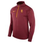 Men's Nike Usc Trojans Quarter-zip Therma Top, Size: Large, Red
