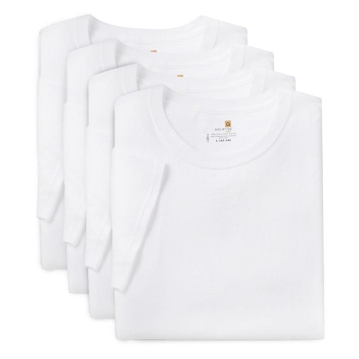 Men's Goldtoe 4-pack Performance Crewneck Tees, Size: Large, White