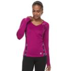 Women's Fila Sport&reg; Basic V-neck Long Sleeve Tee, Size: Xl, Dark Pink