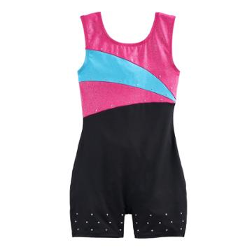 Girls 4-14 Jaques Moret Amazing Dots Colorblock Biketard, Size: Small, Multicolor