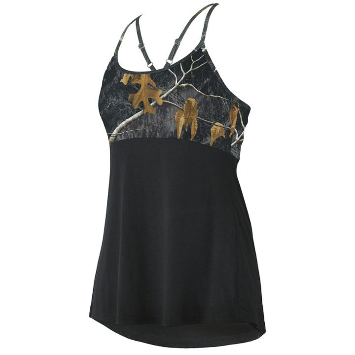 Women's Realtree Rise Strappy Tank, Size: Xl, Black