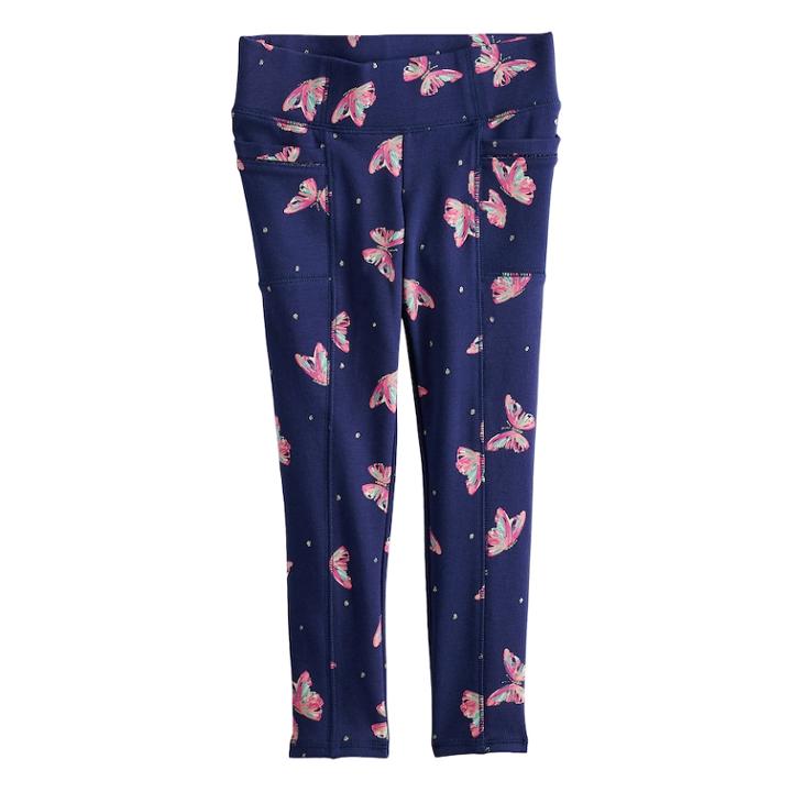 Girls 4-12 Sonoma Goods For Life&reg; Supersoft Pants, Size: 4, Dark Blue