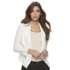 Juniors' Candie's&reg; Draped Open-front Jacket, Girl's, Size: Medium, White Oth