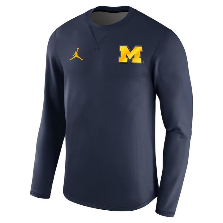 Men's Nike Michigan Wolverines Modern Crew Tee, Size: Xl, Blue (navy)