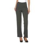 Women's Croft & Barrow&reg; Hollywood Straight-leg Dress Pants, Size: 14 Short, Grey (charcoal)