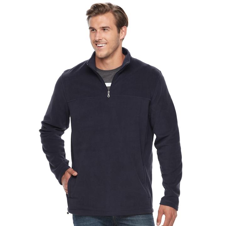 Big & Tall Croft & Barrow&reg; Classic-fit Arctic Fleece Quarter-zip Pullover, Men's, Size: L Tall, Blue