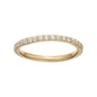 Sophie Miller 14k Gold Plated Cubic Zirconia Eternity Ring, Women's, Size: 5, White