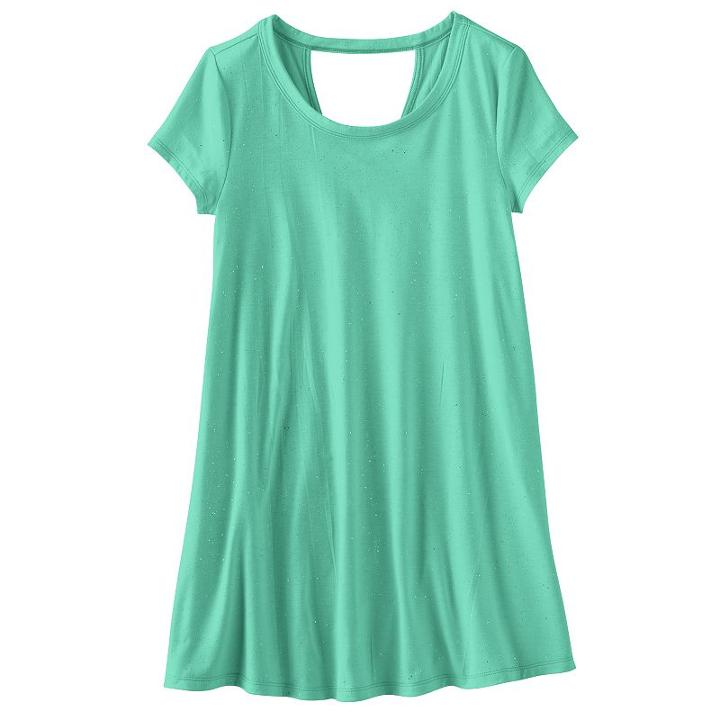 Girls 7-16 & Plus Size So&reg; Bar Back Swing Dress, Size: 16 1/2, Turquoise/blue (turq/aqua)