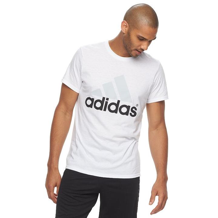 Men's Adidas Logo Tee, Size: Xl, White
