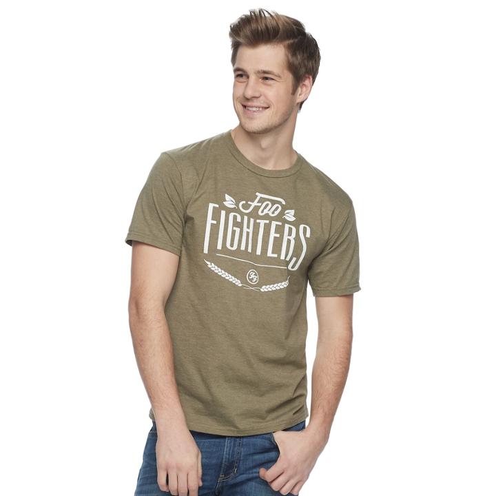 Men's Foo Fighters Logo Tee, Size: Medium, Dark Green