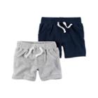 Baby Boy Carter's 2pk. Solid Shorts, Size: 18 Months, Blue