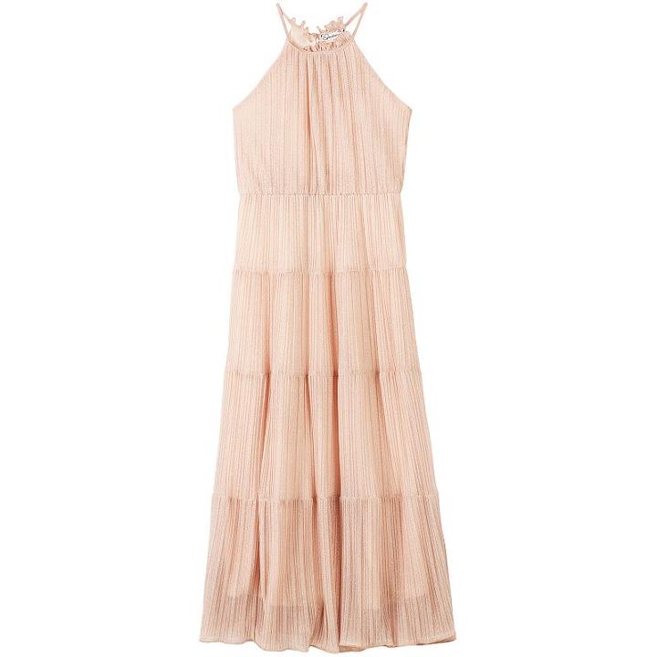 Girls 7-16 Speechless Blush Halter Pleated Maxi Dress, Girl's, Size: 16, Light Pink