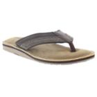 Men's Hi-tec Ruben Memory Foam Thong Flip-flops, Size: Large, Brown