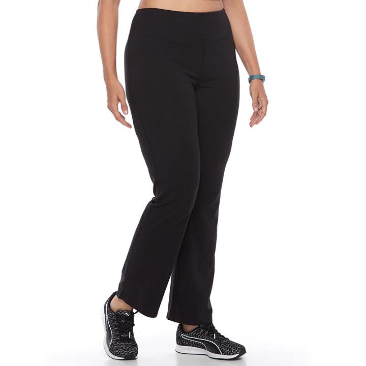 Plus Size Tek Gear&reg; Dry Tek Straight-leg Pants, Women's, Size: 1x Long, Black