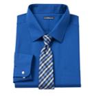 Big & Tall Croft & Barrow&reg; Classic-fit Striped Dress Shirt And Patterned Tie Boxed Set, Men's, Size: 18 36/7t, Blue