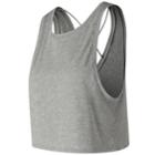 Women's New Balance Two-way Convertible Crop Tank, Size: Xl, Light Grey
