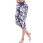 Women's Balance Collection Sparrow Split Back Capri Leggings, Size: Small, Oxford