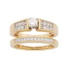14k Gold Igl Certified 1 Carat T.w. Diamond Engagement Ring Set, Women's, Size: 8, White