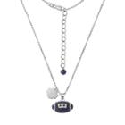 Penn State Nittany Lions Sterling Silver Team Logo & Crystal Football Pendant Necklace, Women's, Size: 18, Multicolor
