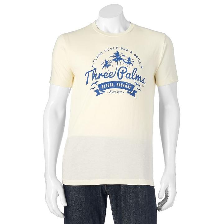 Men's Sonoma Goods For Life&trade; Three Palm Bar & Grill Tee, Size: Medium, Beige Over