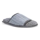 Muk Luks Men's Andy Sweater Slide Slippers, Size: Large, Light Grey