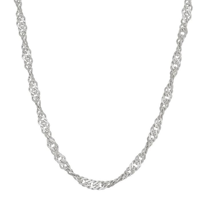 Sterling Silver Disco Chain Necklace - 20 In, Women's, Size: 20, Grey
