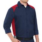 Big & Tall Big & Tall` Red Kap Classic-fit Colorblock Button-down Shirt, Men's, Size: M Tall, Multicolor