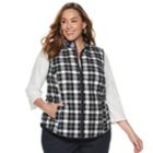 Plus Size Croft & Barrow&reg; Classic Quilted Vest, Women's, Size: 3xl, Black