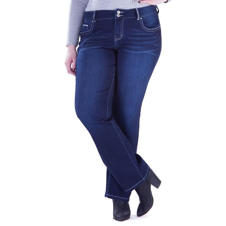 Juniors' Plus Size Amethyst Baby Bootcut Jeans, Teens, Size: 20w T/l, Dark Blue