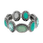 Dana Buchman Oval Halo Stretch Bracelet, Women's, Blue