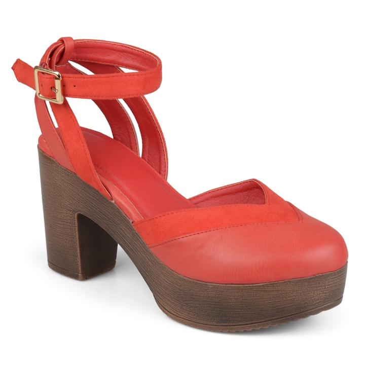Journee Collection Rumer Women's Platform High Heels, Size: Medium (11), Red