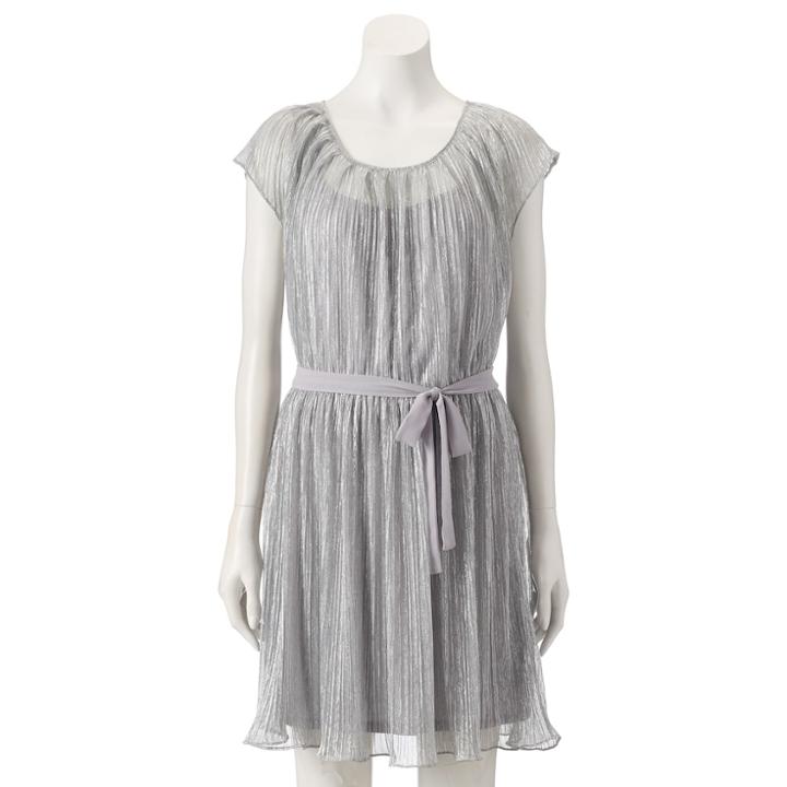 Women's Lc Lauren Conrad Metallic Pleat Neck Dress, Size: Xl, Other Clrs