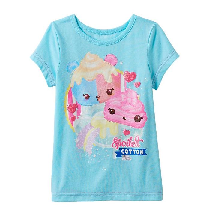 Girls 4-6x Num Noms Glitter Scented Tee, Girl's, Size: 6x, Green Oth