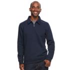 Men's Croft & Barrow&reg; Classic-fit Stretch Fleece Quarter-zip Pullover, Size: Medium, Blue