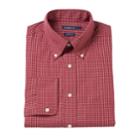 Men's Croft & Barrow&reg; Fitted Solid Easy Care Button-down Collar Dress Shirt, Size: 20 34/5b, Red