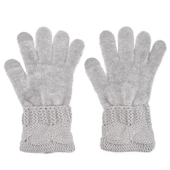 Women's Sonoma Goods For Life&trade; Cable-knit Tech Gloves, Silver
