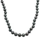 18k White Gold Tahitian Cultured Pearl Necklace (8-10.5 Mm) - 18 In, Women's, Size: 18, Black