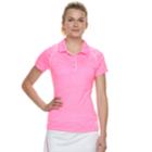 Women's Fila Sport&reg; Space-dye Short Sleeve Golf Polo, Size: Xs, Brt Pink