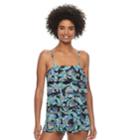 Women's A Shore Fit Hip Minimizer Tiered Swim Romper, Size: 6, Dolce Brite Paisley