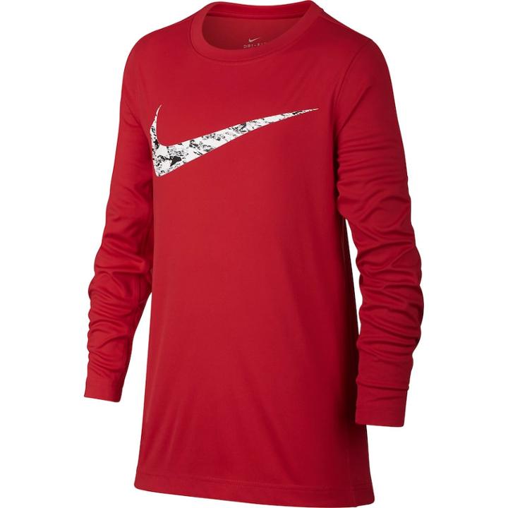 Boys 8-20 Nike Swoosh Legacy Tee, Size: Small, Dark Pink