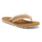 Men's Wembley Frayed Canvas Flip-flops, Size: Xl, Dark Beige