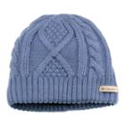 Women's Columbia Cable-knit Ribbed Beanie, Drk Purple