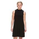 Women's Tiana B Mockneck A-line Dress, Size: 12, Black