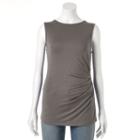 Women's Apt. 9&reg; Ruched Sleeveless Top, Size: Small, Grey