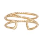 Lc Lauren Conrad Textured Openwork Ring, Women's, Size: 7, Gold