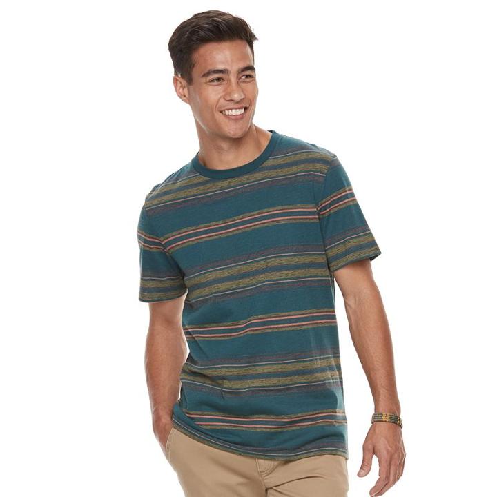Men's Urban Pipeline&reg; Striped Tee, Size: Small, Dark Green