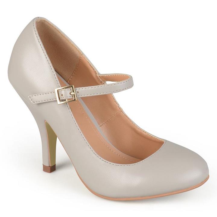 Journee Collection Lezly Women's Matte Mary Jane High Heels, Girl's, Size: 8, Grey