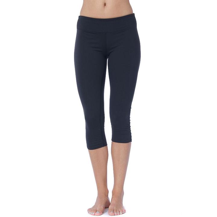 Women's Soybu Allegro Capri Yoga Leggings, Size: Medium, Black